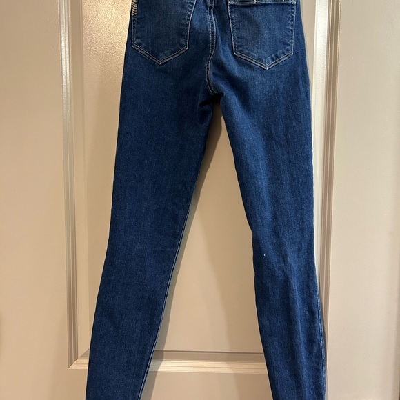 PAIGE Dark Blue Distressed Verdugo Fit  Skinny Jeans - Picture 9 of 9